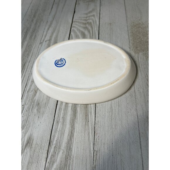 Cheddar & Swiss Cheese Appetizers Plates Oval White - Set Of 2 - Picture 4 of 9